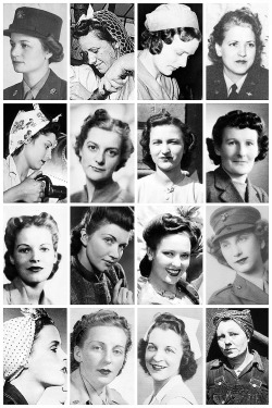 thevintagethimble:  WWII HairstylesA collection of WWII photographs,