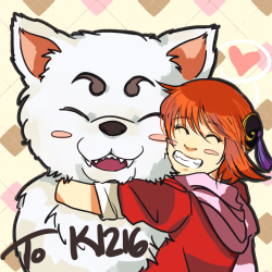 blazn:My present for @k1216 ^_^ Just a girl and her dog
