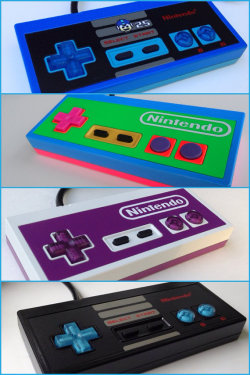 retrogamingblog:  Custom NES Controllers made by 8bitAesthetics