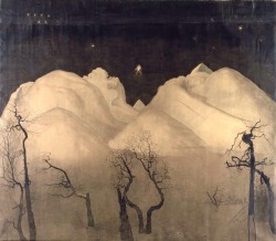 templeofapelles: Winter Night in the Mountains, 1921 Harald Sohlberg