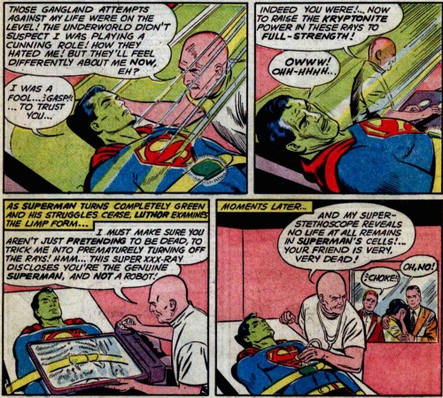Our dream …Luthor and kryptonite, the death of Superman !Â In intense pain and suffering !Â 