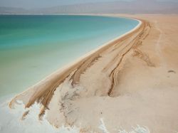 travelingcolors:  Lake Assal | Djibouti (by George Steinmetz)