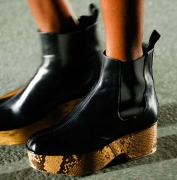 mirnah:  This Dries Van Noten Spring 2014 wedge boots will be