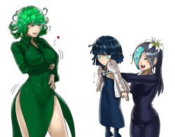 grimphantom2:  thegoldensmurf:  OnePunch man : Tatsumaki/Fubuki