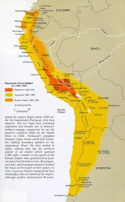 anthropologyofgenesis:  The Inca Empire in its various stages.