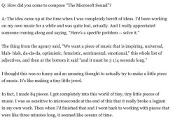 iguanamouth:  colourscrash:brian eno on the windows 95 startup