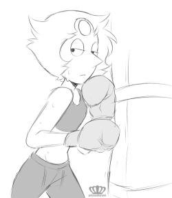 got commissioned to sketch Pearl as a boxer !