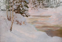 catonhottinroof: Carl Brandt (1871- 1930) Winter Landscape 