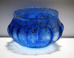 archaicwonder: Roman Ribbed Glass Bowl,   2nd Century AD  