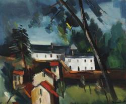 poboh:  Maisons dans la campagne, Maurice de Vlaminck. French