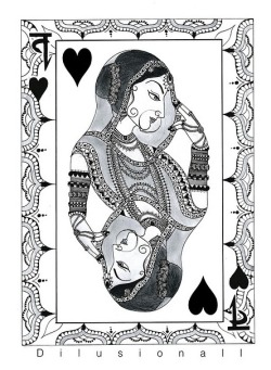 urbandesigirl:  King and Queen of hearts by artist Dilusionall.