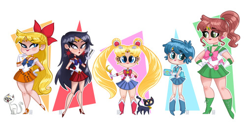 susanarodriguesart: Sailor Moon-INNER SENSHI and Tuxedo Mask/Kamen