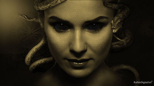 â€œMedusaâ€ by Rafido. Your last sight, as you feel yourself turn into solid stone.