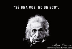 spanish-quotes: “Be a voice, not an echo”.  Tal vez solo