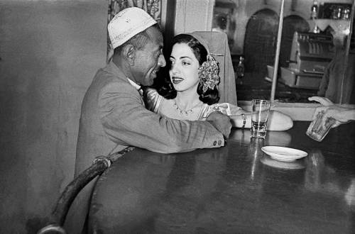 Frank Horvat, Hostess and customer in a night club, Cairo, Egypt,