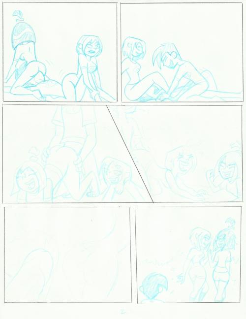 Camp W.O.O.D.Y: Page 5 and 6 roughs and inks Commissioned artwork done by: Twisted-Persona Script and outline: me _____________________________  Here are the drafts of Pages 5 and 6. And the inks of page 5  Taking a short break from Eris shengainas, and