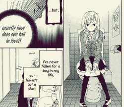 midori-manga:  Contemplating your love life in the toilet. Yep.