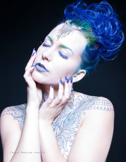 leahvelocity:  She Paints Me Blue- editorial out in the last