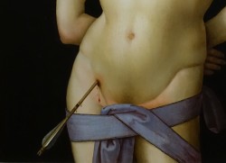 koredzas:Master of the Greenville Tondo - Saint Sebastian. Detail.