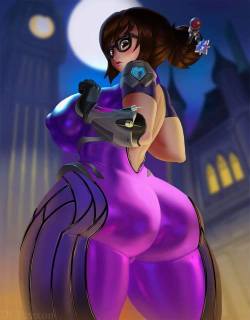 pjenderman:  lightninglarz57:  Mei wearing Widowmaker suit just