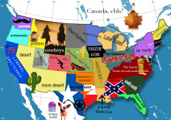 frenchyisfierce:  US Stereotype Map 