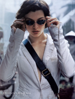 y2kaestheticinstitute:Milla Jovovich for Donna Karan Eyewear