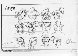 animationandsoforth: Model sheets for Anastasia 