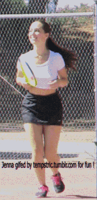 tempstric:Cute amateur “Jenna” playing tennis nude outdoor,