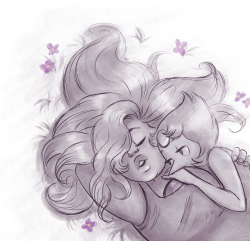 nessielesbian:  *aggressively draws happy wlw ships* 