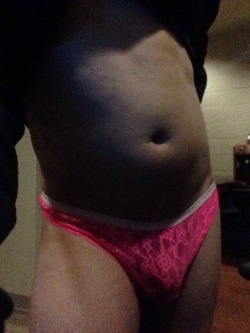 newpanytboy:  Love my pink panties so much 