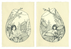 rosewong:  Terrarium Girls ’ Rose Wong graphite on paper (with