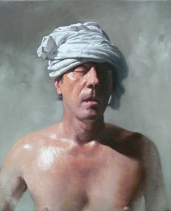 grundoonmgnx: Rolf Ohst In der Sauna 1, 2011, Oil on canvas,