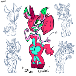 mikejv98:Diva Univine (A unicorn / bovine girl hybrid) also known