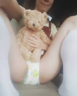 I’m in the car with my teddy 