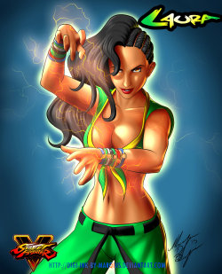 Street Fighter V: Laura by Digi-Ink-by-Marquis 