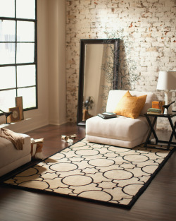 designmeetstyle:  Pull the look together.Think of an area rug