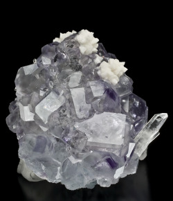 fuckyeahmineralogy:  Fluorite with dolomite; Shangbao Pyrite