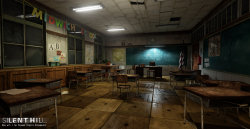 darktwinteeko:Midwich elementary classroom - Silent Hill fan