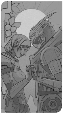 unoobang:   Mass Effect Tarot card : The Lovers View more: http://masseffectcl.wix.com/tarotcard