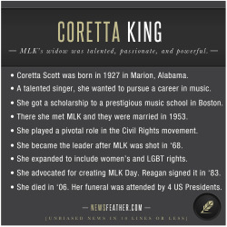 newsfeather:  Coretta King was a powerful woman who, after her