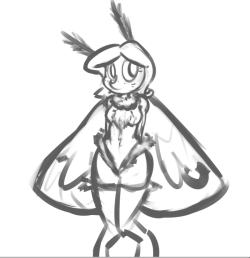 leadhooves:  fluffy monster girl moth succy :I … it’s kinda