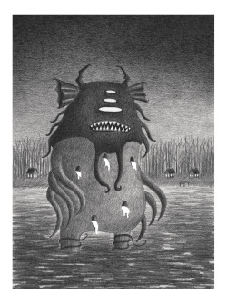 jameslipnickasart: The Lake Zoar Monster by James Lipnickas 2016.