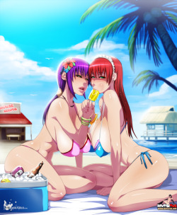 hentaifamily:  Amanda-chan and Flower-chan have some fun at the