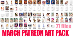 March patreon art pack full of sexy things for only ũ !!! Support