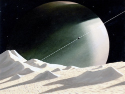 gameraboy:  Saturn Seen from Enceledus, Beyond Jupiter- The Worlds