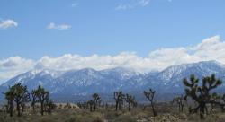 cloudystones:  Desert and snowy mountains this morning. 