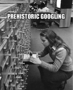 Back when the quest took minutes instead of microseconds (Dewey Decilmal System card catalogue)