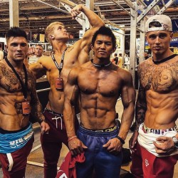 12sexyguys:  Andrew England, Zac Aynsley, Isky Fay & Dan