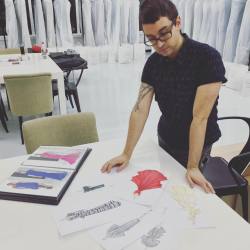 csiriano:  Night before our Fall show, looking over the last