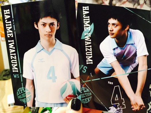 fencer-x:Kagehina and IwaOi photo sets from the play!  Still available on Shoptember, too!